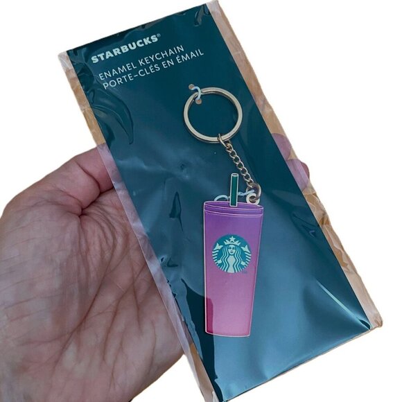Starbucks Summer 2024 Europe exclusive cold drink enamel key chain NWT - Picture 10 of 10